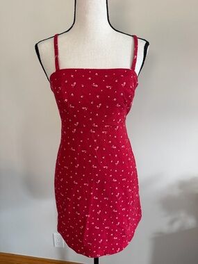 Hollister Red Floral Mini Dress